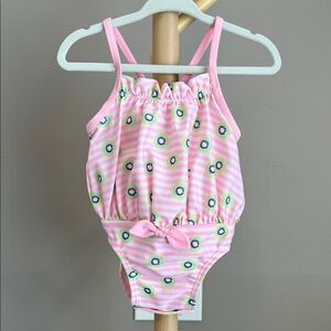 ⭐️⭐️PICK 5 / $20 Pink Striped Baby Swimsuit with Bow 6-9M